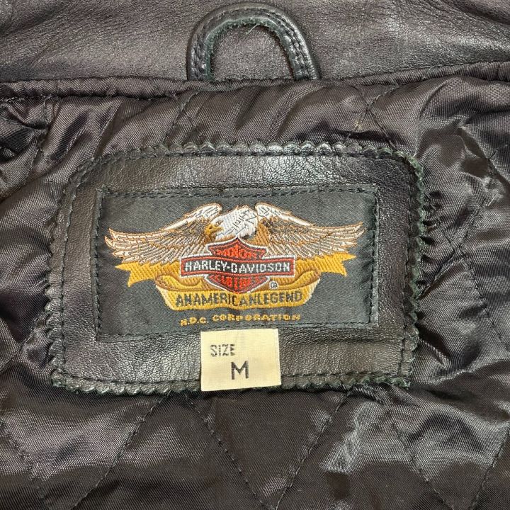 HARLEY-DAVIDSON ハーレーダビッドソン シングル ライダースジャケット M 牛革 3099182｜中古｜なんでもリサイクルビッグバン