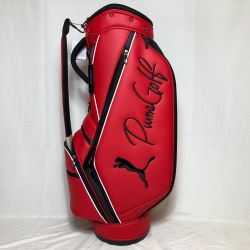 ◎◎ PUMA プーマ ベーシック キャディバッグ 9.5型 47インチ対応 3.0kg 5分割 090886-04 ストロングレッド x プーマブラック Aランク