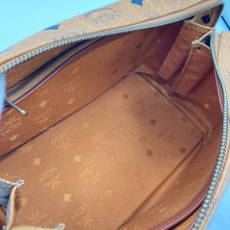  MCM エムシーエム ヴィセトス柄 ミニボストンバッグ 2WAYショルダーバッグ ブラウン