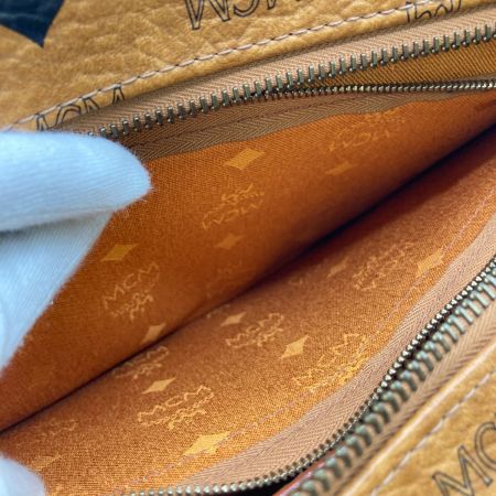  MCM エムシーエム ヴィセトス柄 ミニボストンバッグ 2WAYショルダーバッグ ブラウン