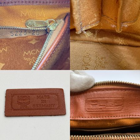  MCM エムシーエム ヴィセトス柄 ミニボストンバッグ 2WAYショルダーバッグ ブラウン