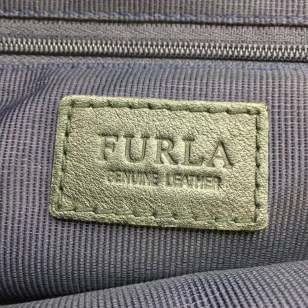  FURLA フルラ  ハンドバッグ ショルダーバッグ 2way レザー 紺 ネイビー  198847 ネイビー 付属のショルダー用ストラップなし