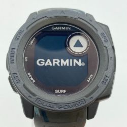 ◎◎ Garmin Instinct Dual Power アウトドアGPSウォッチ 充電コード付 MIL-STD-810G Graphite Bランク