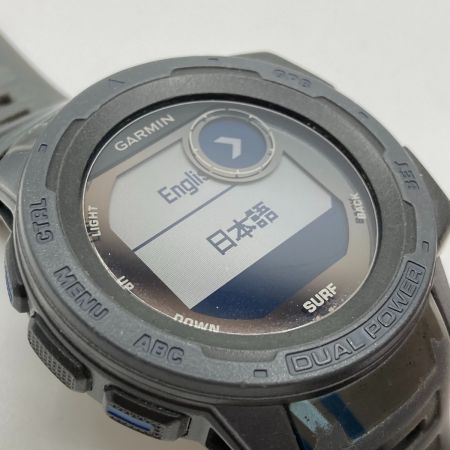  Garmin Instinct Dual Power アウトドアGPSウォッチ 充電コード付 MIL-STD-810G Graphite