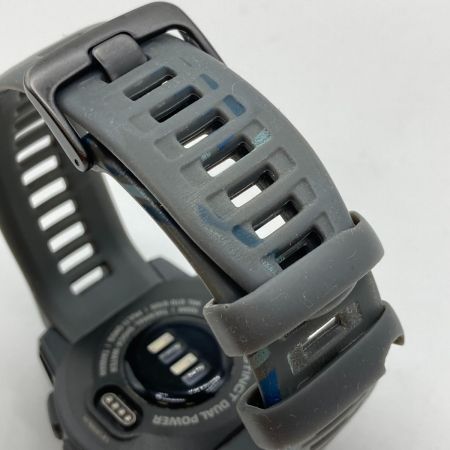  Garmin Instinct Dual Power アウトドアGPSウォッチ 充電コード付 MIL-STD-810G Graphite