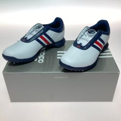 ◎◎ adidas アディダス レディース ゴルフシューズ ダイヤル式スパイク 22.5cm Q44805 ホワイト Aランク