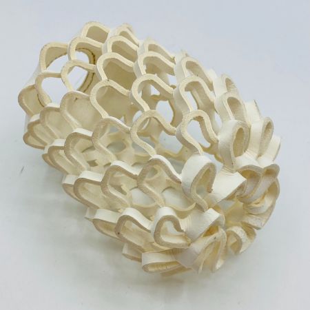  Habit Leather キヌガサシェード ホワイト 型崩れ有