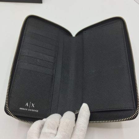  ARMANI EXCHANGE アルマーニエクスチェンジ ラウンドファスナー長財布  Black メンズ 958055-C C843 箱付き