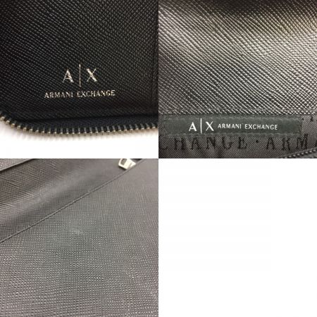  ARMANI EXCHANGE アルマーニエクスチェンジ ラウンドファスナー長財布  Black メンズ 958055-C C843 箱付き
