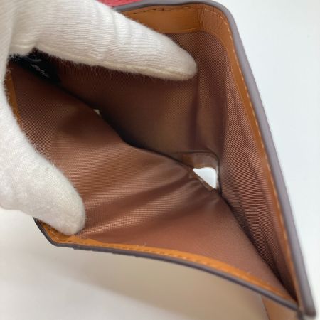  COACH コーチ カラーブロック シグネチャー 2つ折り財布 ミニ財布 CF472 ベージュ×ピンク