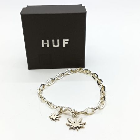  HUF ブレスレット PLANTLIFE BRACELET リーフモチーフ シルバー 箱付
