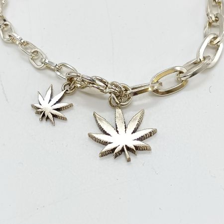 HUF ブレスレット PLANTLIFE BRACELET リーフモチーフ シルバー 箱付