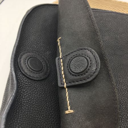  GENTEN ゲンテン かぶせショルダーバッグ　レザー ブラック