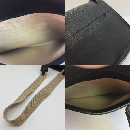  GENTEN ゲンテン かぶせショルダーバッグ　レザー ブラック