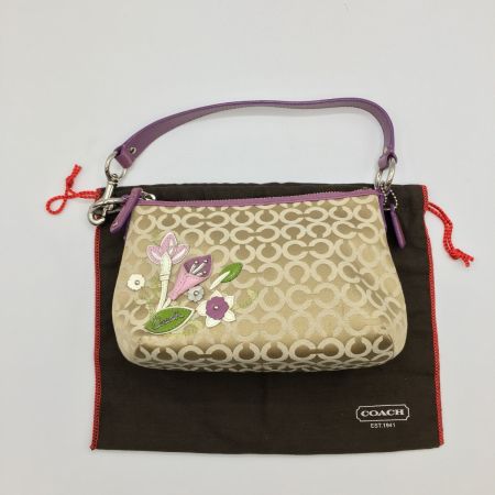  COACH コーチ オプアート フラワーアップリケ  42486