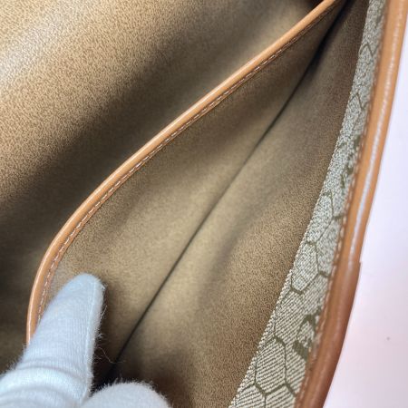  Christian Dior クリスチャンディオール チェーン ショルダーバッグ ハニカム柄 ブラウン