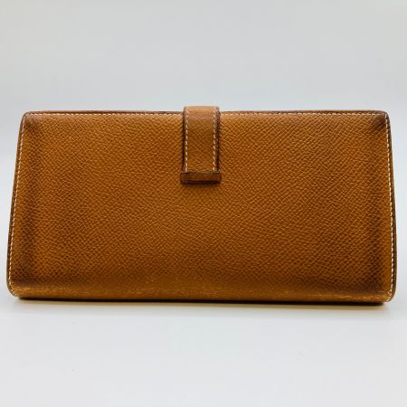  HERMES エルメス ベアンスフレ 2つ折り財布 使用感有 ブラウン