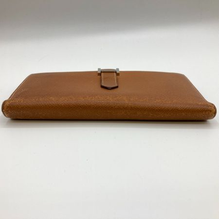  HERMES エルメス ベアンスフレ 2つ折り財布 使用感有 ブラウン