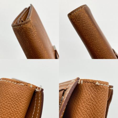  HERMES エルメス ベアンスフレ 2つ折り財布 使用感有 ブラウン