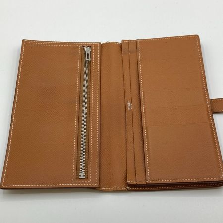  HERMES エルメス ベアンスフレ 2つ折り財布 使用感有 ブラウン
