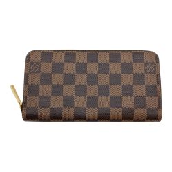◎◎ LOUIS VUITTON ルイヴィトン ダミエ ジッピーウオレット ラウンドジップウォレット 長財布 N60015 ブラウン Bランク