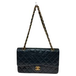 ◎◎ CHANEL シャネル マトラッセ ダブルフラップチェーン ショルダーバッグ ブラック ギャランティーカード付 Cランク