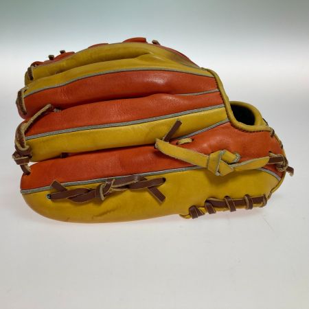  HATAKEYAMA 軟式用 野球 グローブ 内野手用 右投げ TH-T49 オレンジ×イエロー