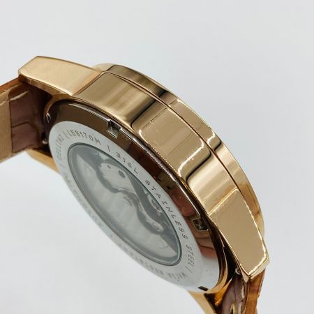  LOBER セリーニ 自動巻 腕時計 白文字盤 トリプルカレンダー LB8170M