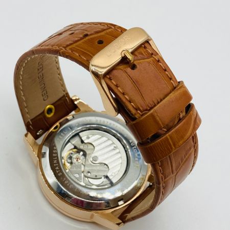  LOBER セリーニ 自動巻 腕時計 白文字盤 トリプルカレンダー LB8170M