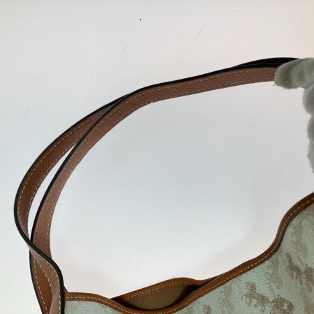  COACH コーチ ハドリー ホーボー ウィズ ホース アンド キャリッジ プリント ショルダーバッグ C9129 ベージュ×ブラウン