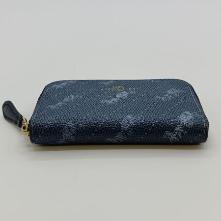  COACH コーチ コインケース 小銭入れ  ホース アンド キャリッジ ドットプリント ジップ アラウンド C4210 デニム