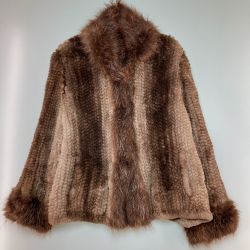 ◎◎ Altima 毛皮 ビーバー ショートコート フリーサイズ レディース NJ21871-BV ブラウン Bランク