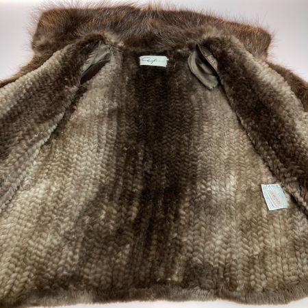  Altima 毛皮 ビーバー ショートコート フリーサイズ レディース NJ21871-BV ブラウン