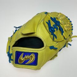 ◎◎ ZEEMS 軟式 野球 グローブ 投手用 右投げ II-188N イエロー x ブルー Cランク