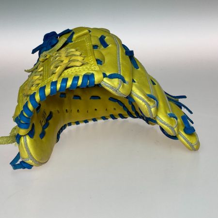  ZEEMS 軟式 野球 グローブ 投手用 右投げ II-188N イエロー x ブルー