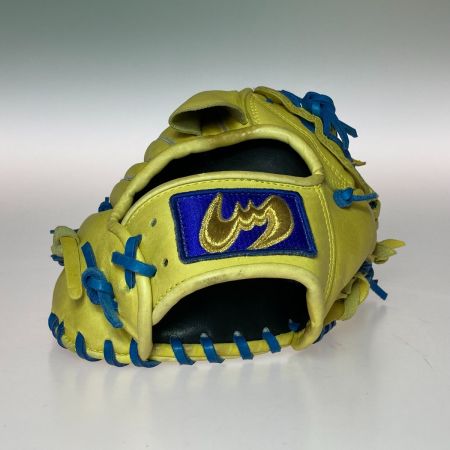  ZEEMS 軟式 野球 グローブ 投手用 右投げ II-188N イエロー x ブルー