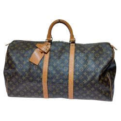 ◎◎ LOUIS VUITTON ルイヴィトン モノグラム キーポル 55 ボストンバッグ 旅行鞄 M41424 ブラウン Bランク