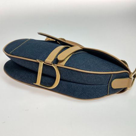  Christian Dior クリスチャンディオール デニム サドルバッグ  レディース RU1001 インディゴ