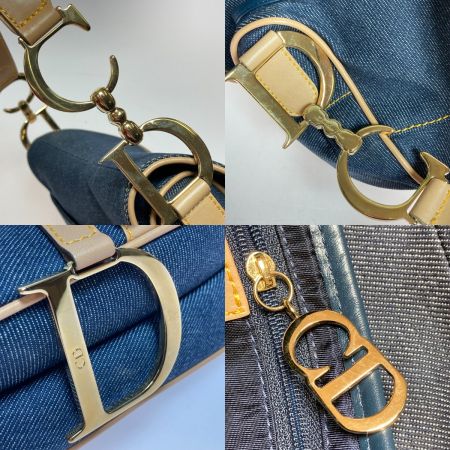  Christian Dior クリスチャンディオール デニム サドルバッグ  レディース RU1001 インディゴ