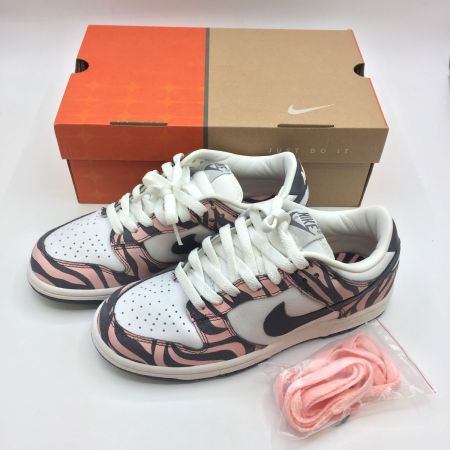  NIKE ナイキ DUNK LOW DAKTARI ピンク　ゼブラ柄　サイズ２４cm 中古品