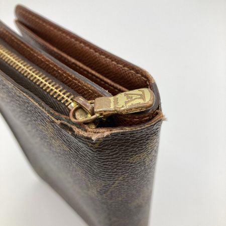  LOUIS VUITTON ルイヴィトン ポルトパピエジップ モノグラム 2つ折り財布 パスケース付 M61207 ブラウン