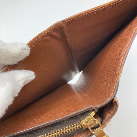  LOUIS VUITTON ルイヴィトン ポルトパピエジップ モノグラム 2つ折り財布 パスケース付 M61207 ブラウン