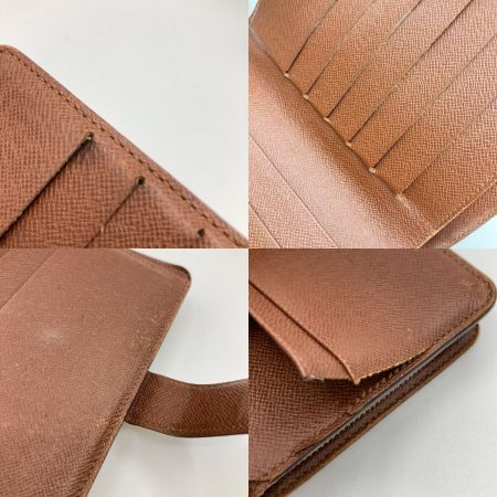  LOUIS VUITTON ルイヴィトン ポルトパピエジップ モノグラム 2つ折り財布 パスケース付 M61207 ブラウン