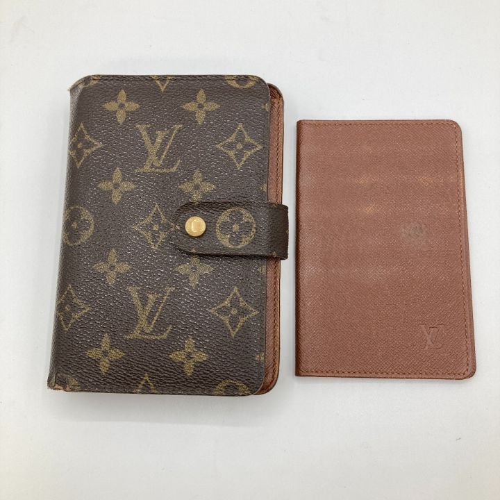 LOUIS VUITTON ルイヴィトン ポルトパピエジップ モノグラム 2つ折り財布 パスケース付 M61207 ブラウン ｜中古｜なんでもリサイクルビッグバン