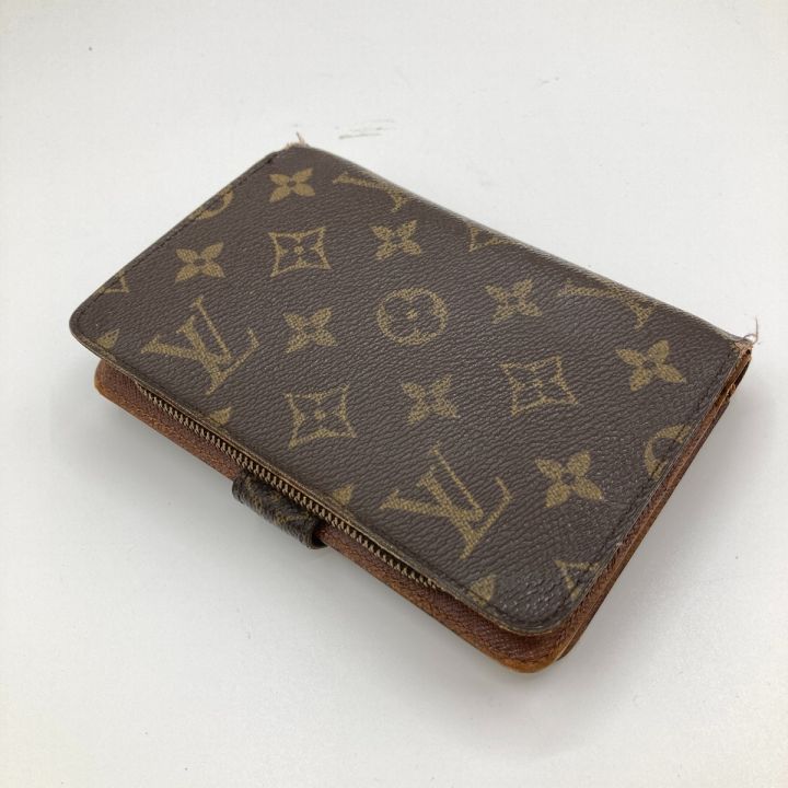 LOUIS VUITTON ルイヴィトン ポルトパピエジップ モノグラム 2つ折り財布 パスケース付 M61207  ブラウン｜中古｜なんでもリサイクルビッグバン