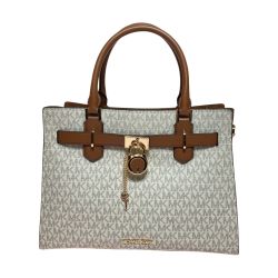 ◎◎ MICHAEL KORS マイケルコース HAMILTON サッチェル ミディアム MKシグネチャー 2WAYショルダーバッグ  35F1GHMS2S バニラ Bランク