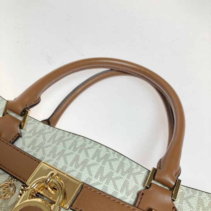 MICHAEL KORS マイケルコース HAMILTON サッチェル ミディアム MKシグネチャー 2WAYショルダーバッグ 35F1GHMS2S  バニラ｜中古｜なんでもリサイクルビッグバン