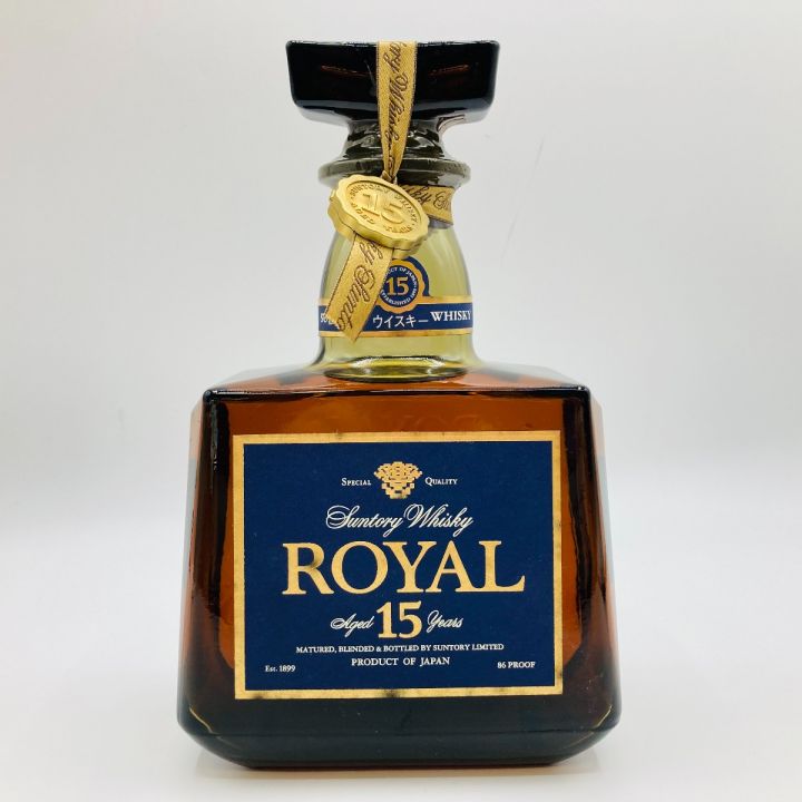 北海道内限定発送】 ROYAL サントリーローヤル ウイスキー プレミアム15年 700ml 43度 ブルーラベル 箱付  未開栓｜中古｜なんでもリサイクルビッグバン