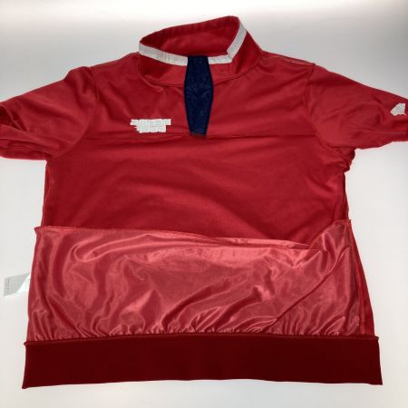  BEAMS GOLF ビームスゴルフ ハイネック ボタン付き半袖Tシャツ XL レッド