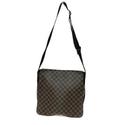◎◎ LOUIS VUITTON ルイヴィトン ダミエ バスティーユ ショルダーバッグ キャンバスストラップ N45258 ブラウン Cランク